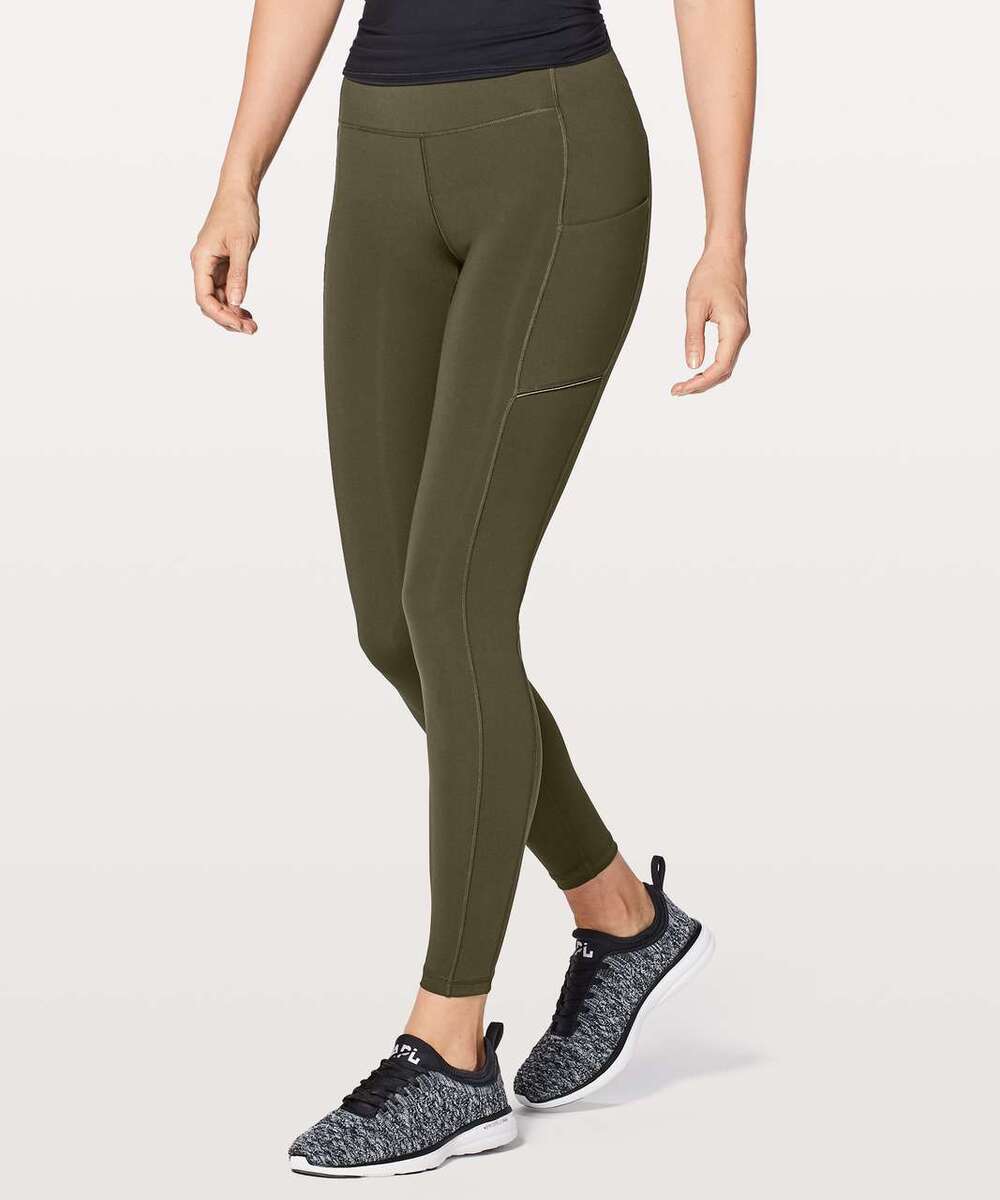 Lululemon Speed Up Tight DWR 28" Dark Olive Size 8